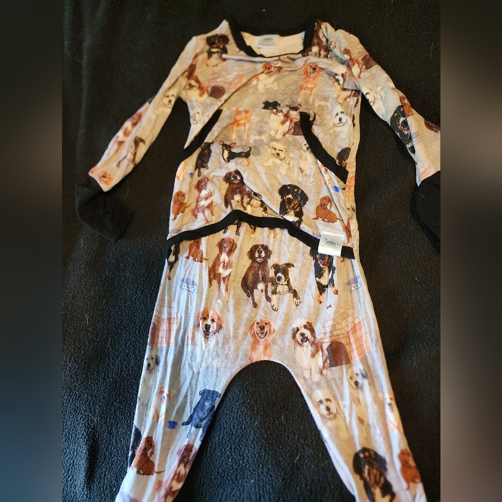 Ready Set Romper dogs long sleeve 6-12 months